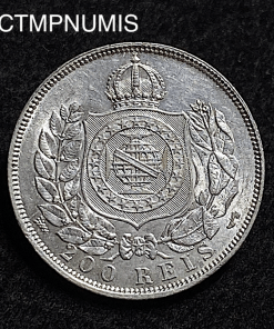 ,MONNAIE,BRESIL,200,REIS,ARGENT,1867,