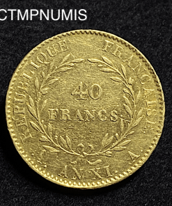 ,MONNAIE,CONSULAT,40,FRANCS,OR,BONAPARTE,CONSUL,AN,XI,