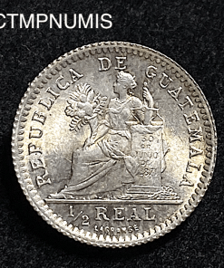 ,MONNAIE,GUATEMALA,1/2,REAL,ARGENT,1896,