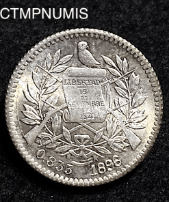 ,MONNAIE,GUATEMALA,1/2,REAL,ARGENT,1896,
