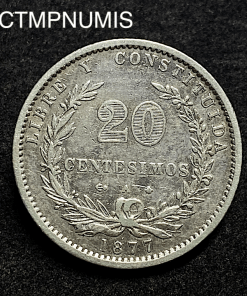 ,MONNAIE,URUGUAY,20,CENTESIMOS,ARGENT,1877,