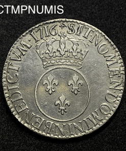 ,MONNAIE,ROYALE,LOUIS,XV,ECU,VERTUDADIN,1716,N,MONTPELLIER,