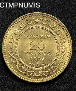 ,MONNAIE,TUNISIE,20,FRANCS,OR,1904,