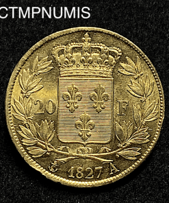 ,MONNAIE,ROYALE,CHARLES,X,20,FRANCS,OR,1827,