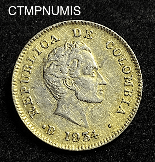 ,MONNAIE,COLOMBIE,10,CENTAVOS,1834,BOGOTA,