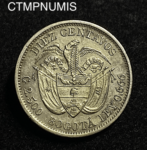 ,MONNAIE,COLOMBIE,10,CENTAVOS,1897,BOGOTA,