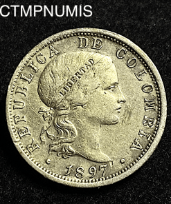 ,MONNAIE,COLOMBIE,10,CENTAVOS,1897,BOGOTA,