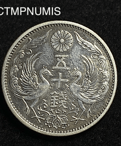 ,MONNAIE,JAPON,50,SEN,ARGENT,