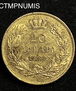 ,MONNAIE,SERBIE,20,DINARA,OR,1882,