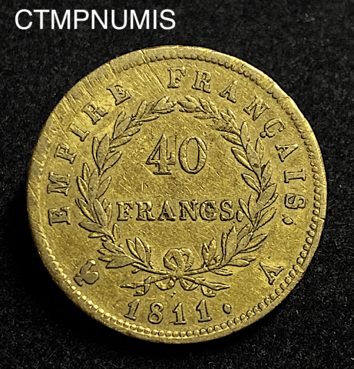 ,MONNAIE,EMPIRE,40,FRANCS,OR,NAPOLEON,I°,1811,