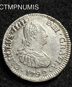 ,MONNAIOE,BOLIVIE,1/2,REAL,ARGENT,1792,POTOSI,