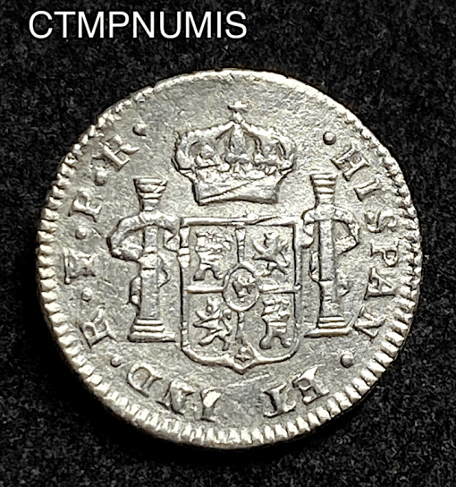 ,MONNAIOE,BOLIVIE,1/2,REAL,ARGENT,1792,POTOSI,