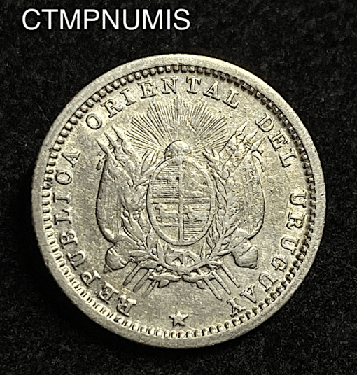 ,MONNAIE,URUGUAY,10,CENTESIMOS,ARGENT,1877,