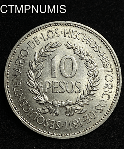 ,MONNAIE,URUGUAY,10,PESOS,ARGENT,1961,