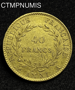 ,MONNAIE,CONSULAT,40,FRANCS,OR,BONAPARTE,AN,XI,