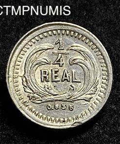 ,MONNAIE,GUATEMALA,1/4,REAL,ARGENT,1884,