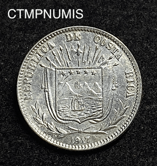 ,MONNAIE,COSTA,RICA,10,CENTAVOS,ARGENT,1917,