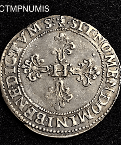 ,MONNAIE,ROYALE,HENRI,III,FRANC,ARGENT,1586,M,TOULOUSE,