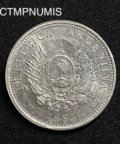 ,MONNAIE,ARGENTINE,50,CENTAVOS,ARGENT,1883,