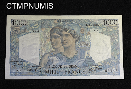 ,BILLET,1000,FRANCS,MINERVE,1945,NEUF,