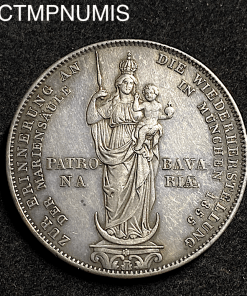 ,MONNAIE,ALLEMAGNE,BAVIERE,2,GULDEN,ARGENT,1855,