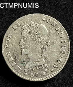,MONNAIE,BOLIVIE,SOL,ARGENT,BOLIVAR,1861,