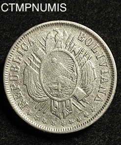 ,MONNAIE,BOLIVIE,20,CENTIMOS,ARGENT,1881,