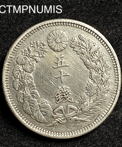 ,MONNAIE,JAPON,50,SEN,ARGENT,1901,34,