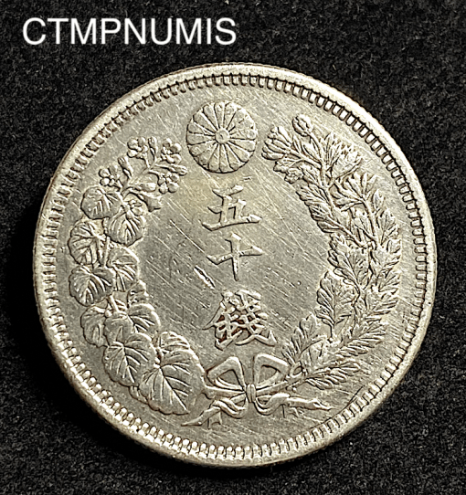 ,MONNAIE,JAPON,50,SEN,ARGENT,1901,34,