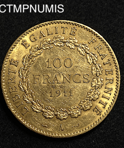 ,MONNAIE,100,FRANCS,OR,GENIE,1911,