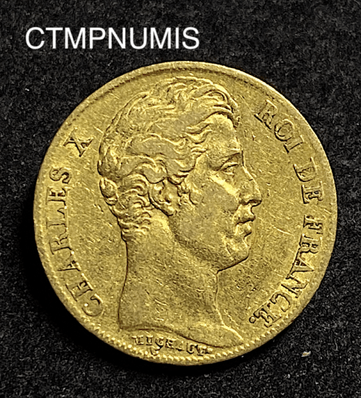 ,MONNAIE,ROYALE,CHARLES,X,20,FRANCS,OR,1825,