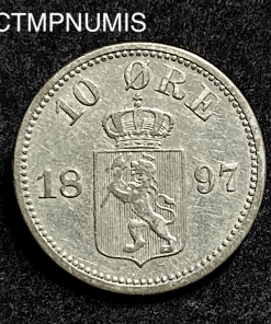 ,MONNAIE,NORVEGE,10,ORE,ARGENT,1897,