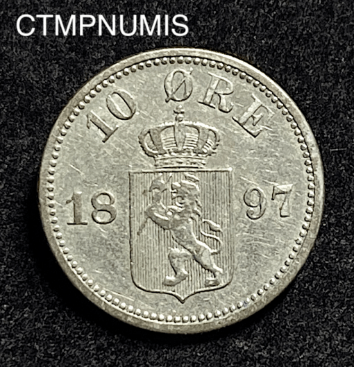 ,MONNAIE,NORVEGE,10,ORE,ARGENT,1897,