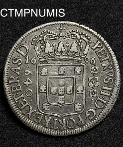 ,MONNAIE,BRESIL,640,REIS,PETRUS,1696,