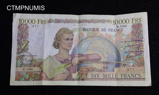 ,BILLET,10000,FRANCS,GENIE,FRANCAIS,21,12,1950,