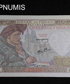 ,BILLET,FRANCAIS,50,FRANCS,JACQUE,COEUR,8.01,1942,