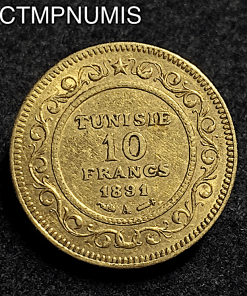 ,MONNAIE,TUNISIE,10,FRANCS,OR,1891,