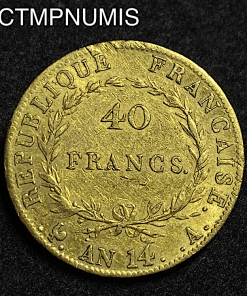 ,MONNAIE,40,FRANCS,OR,NAPOLEON,EMPEREUR,AN,14,