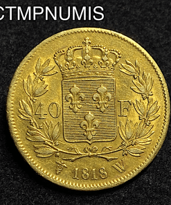 ,MONNAIE,ROYALE,OR,LOUIS,XVIII,40,FRANCS,1818,
