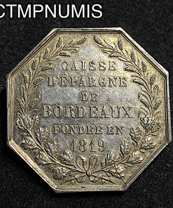 ,JETON,ARGENT,CAISSE,EPARGNE,BORDEAUX,1819,