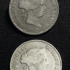 MONNAIE ESPAGNE  10 REALES ET 40 Ctos DE ESCUDO  ARGENT  ISABEL II  1862 1863