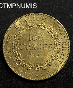 ,MONNAIE,100,FRANCS,OR,GENIE,1881,