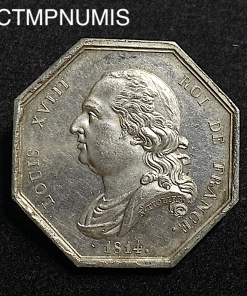 ,JETON,ARGENT,LOUIS,XVIII,NOTAIRES,BORDEAUX,1814,