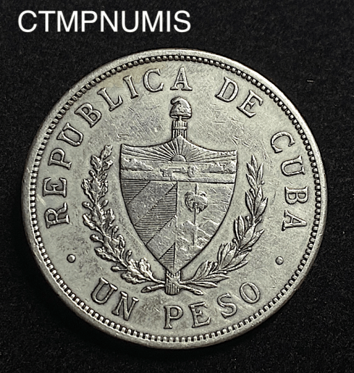 ,MONNAIE,CUBA,1,PESO,ARGENT,1934,