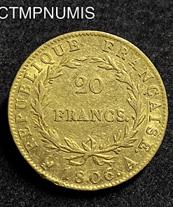 ,MONNAIE,20,FRANCS,OR,NAPOLEON,EMPEREUR,1806,