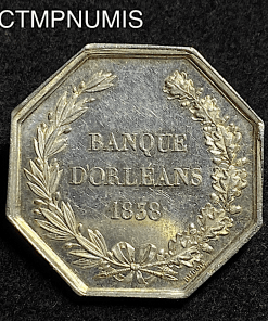 ,JETON,ARGENT,BANQUE,ORLEANS,LOUIS,PHILIPPE,1838,