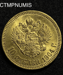 ,MONNAIE,RUSSIE,10,ROUBLE,OR,1904,