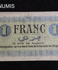 ,BILLET,ALGERIE,CONSTANTINE,1,FRANC,1915,NEUF,