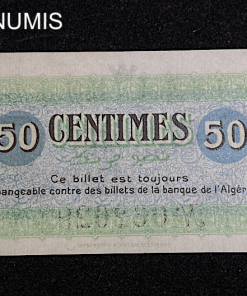 ,BILLET,NECESSITE,ALGERIE,CONSTANTINE,50,CENTIMES,1915,