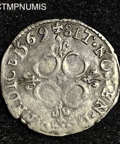 ,MONNAIE,ROYALE,CHARLES,IX,SOL,PARISIS,ARGENT,1569,TOULOUSE,